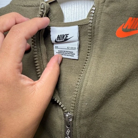 Nike Khaki Green Infant Hoodie - Picture 3 of 4